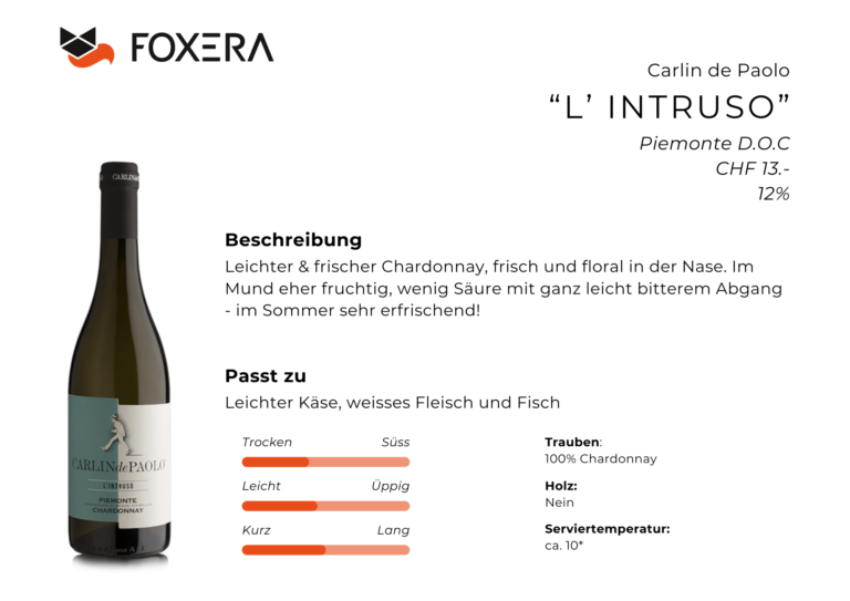 CdP - L'Intruso Weisswein